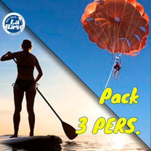 PROMO : Pack 3 Pers. : Parachute + Paddle (ou kayak) (1h)